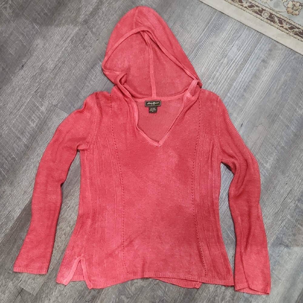 Linen Eddie Bauer Red  Hoodie
